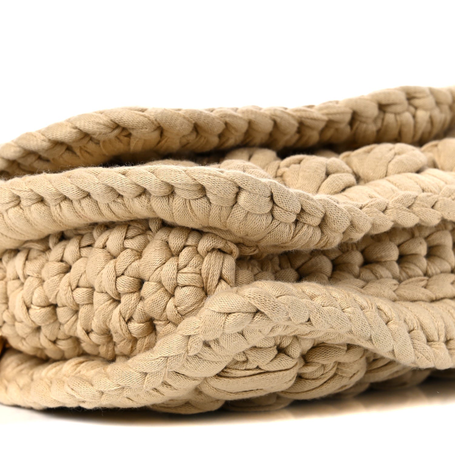 Bottega Veneta Jersey Crochet Shoulder Bag Sand 7 of 8