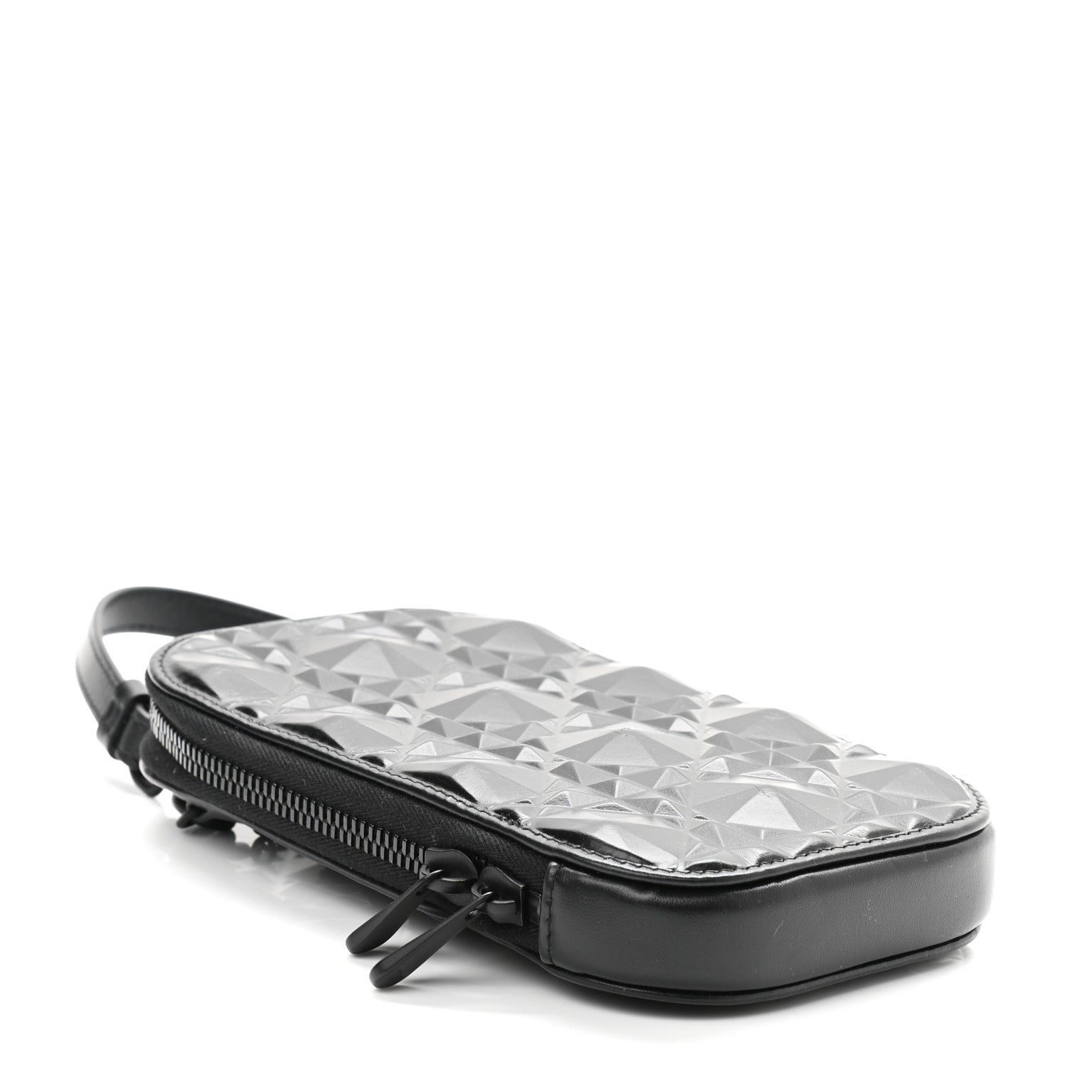 Christian Dior Calfskin Cannage Diamond Cannage Phone Holder Black 4 of 10