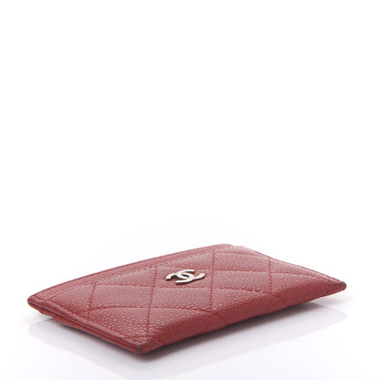 Chanel Caviar Quilted Card Holder Red 4 of 13