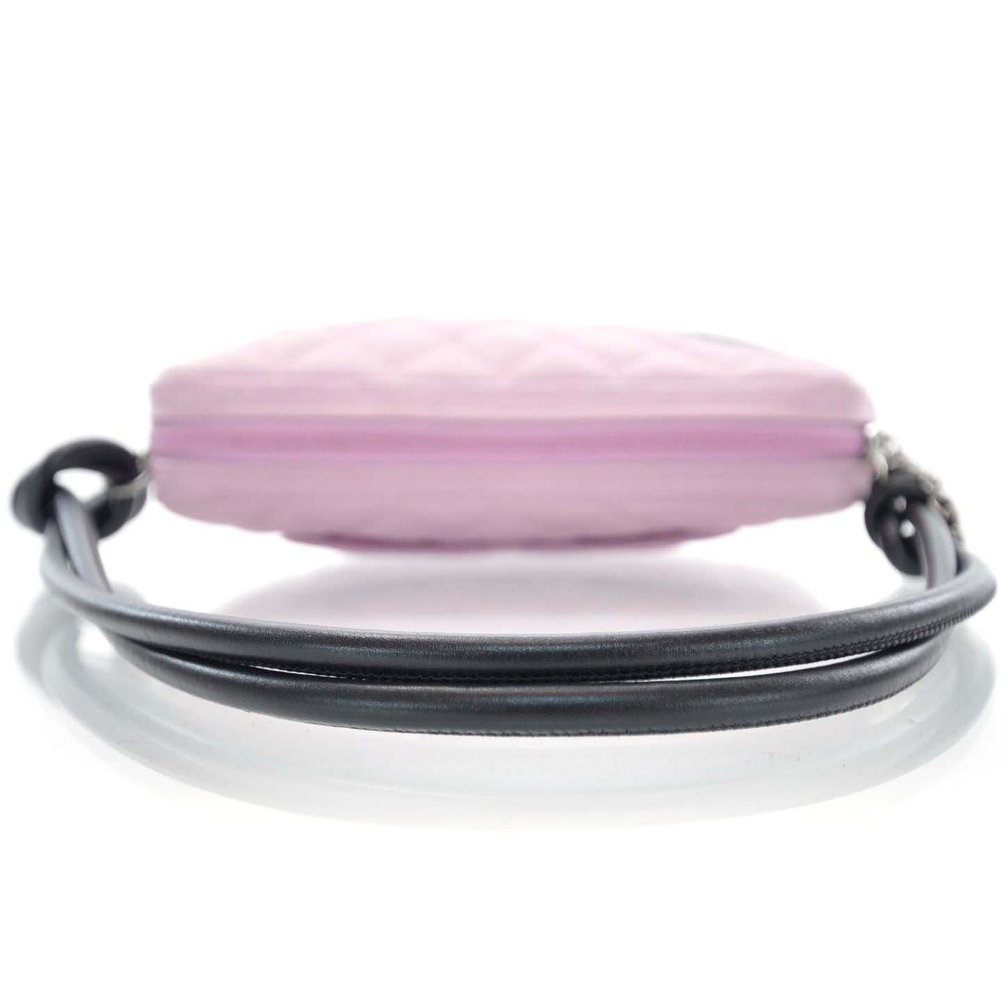 Calfskin Quilted Cambon Pochette Pink Black