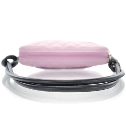 Chanel Calfskin Quilted Cambon Pochette Pink Black 5 of 9