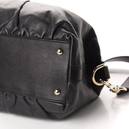 Gucci Calfskin Pop Bamboo Top Handle Tote Black 7 of 10