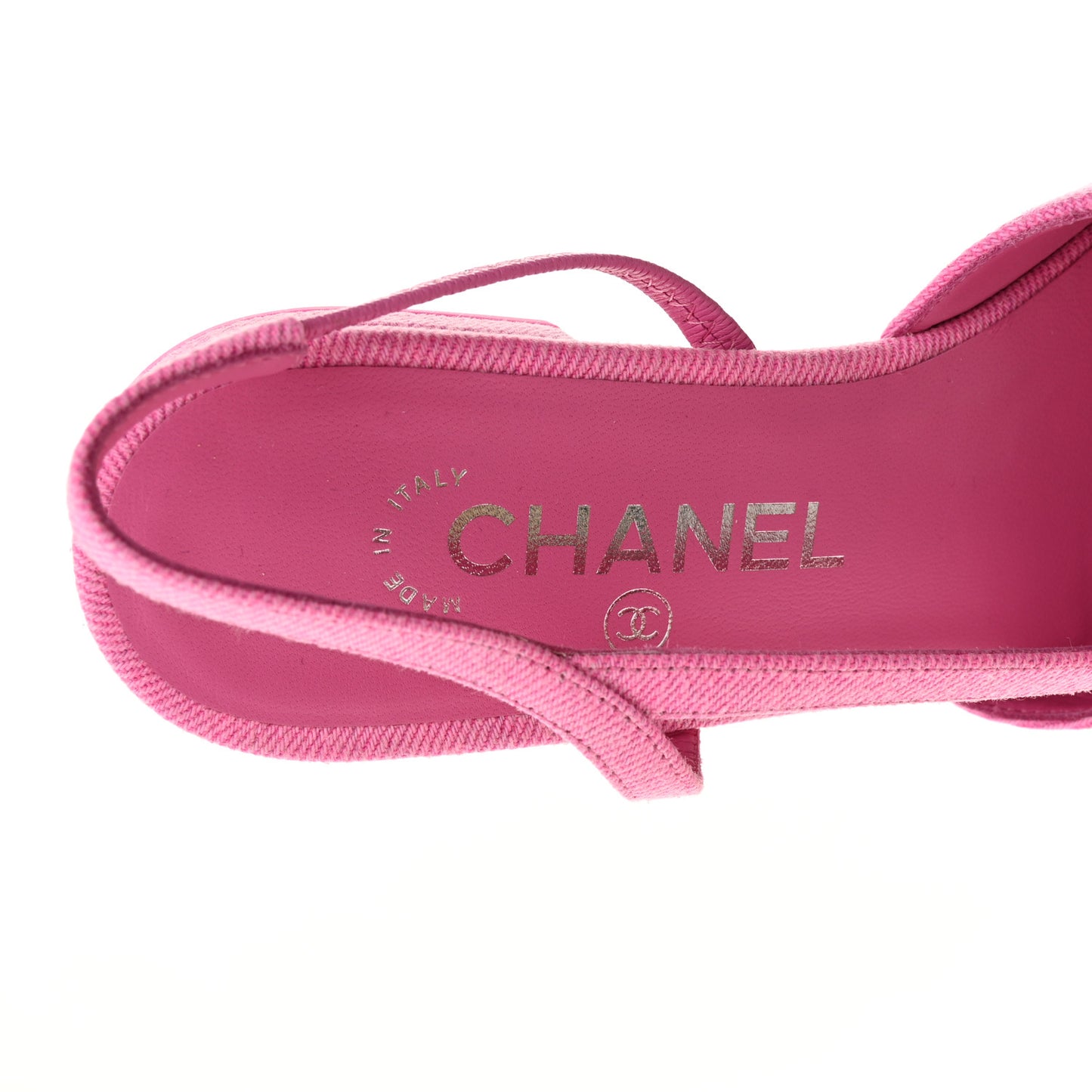 Denim Cap Toe CC Slingback Flat 37 Neon Pink