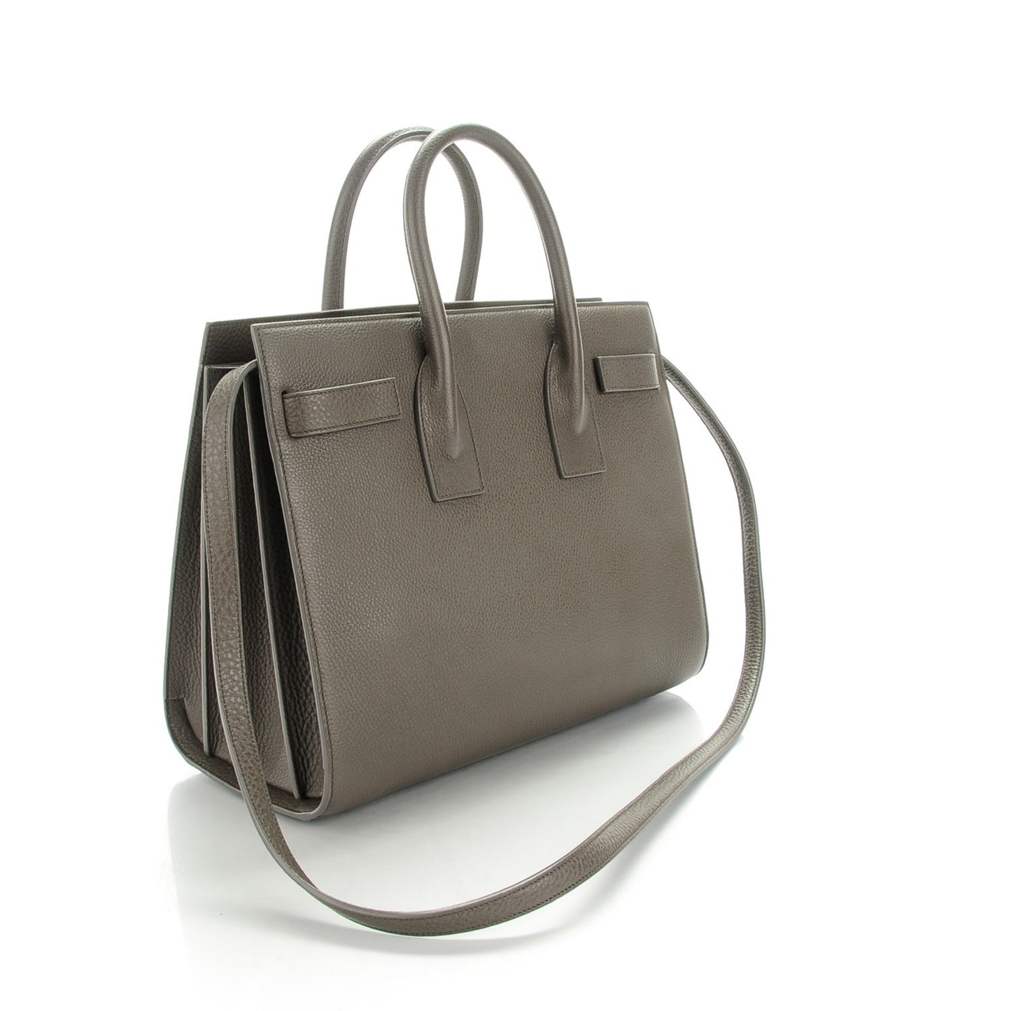 Grained Calfskin Small Sac de Jour Carryall Earth