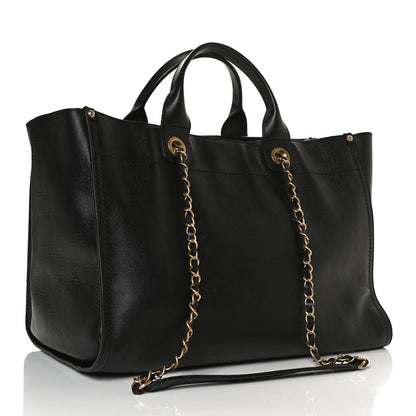 Chanel Caviar Medium Studded Deauville Tote Black 3 of 15