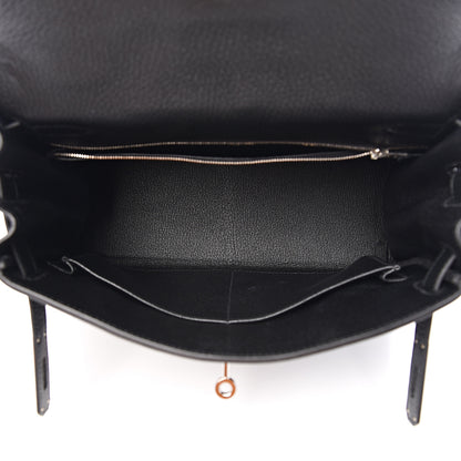 Hermes Taurillon Clemence Kelly Retourne 28 Black 4 of 38
