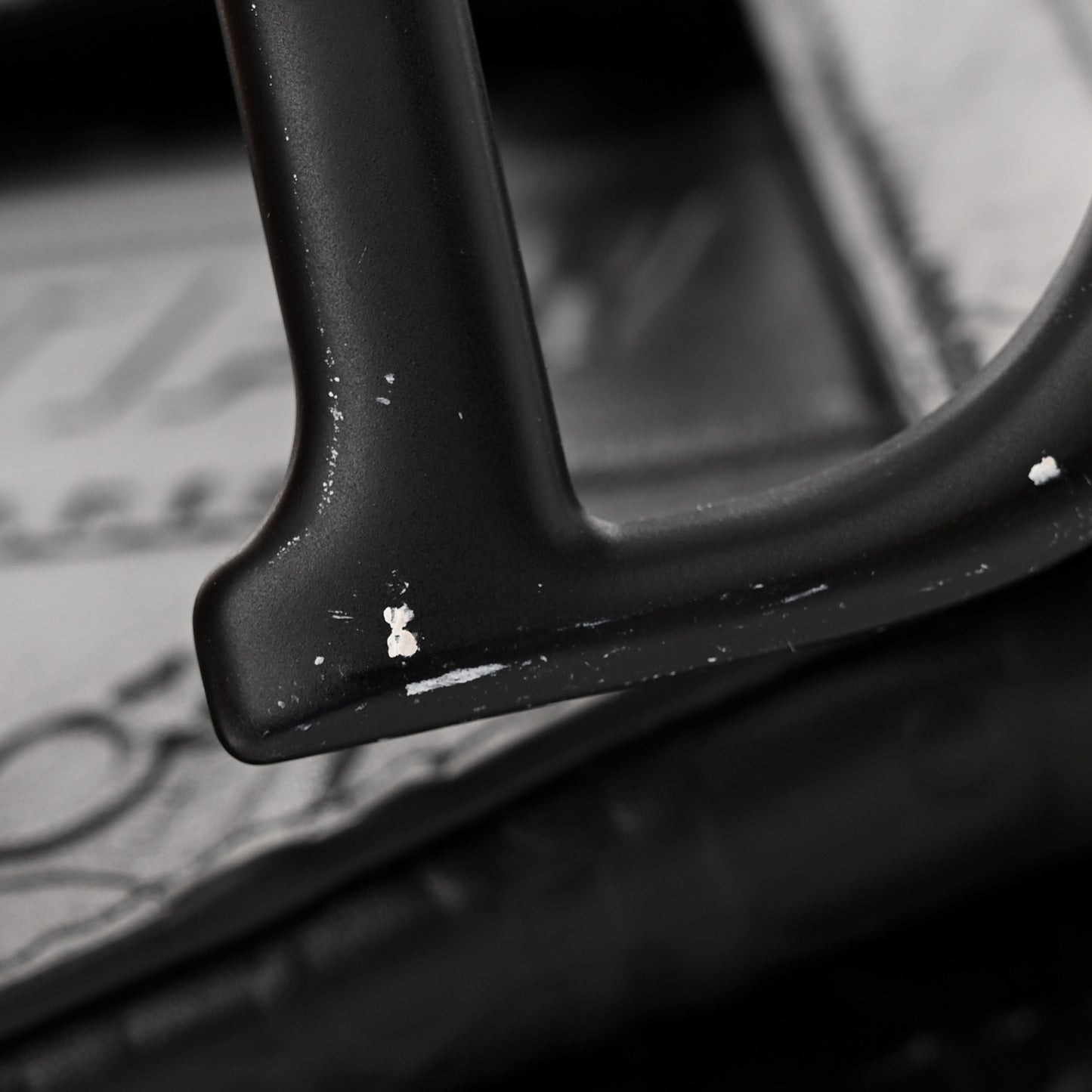 Calfskin Embossed Oblique Saddle Bag Black