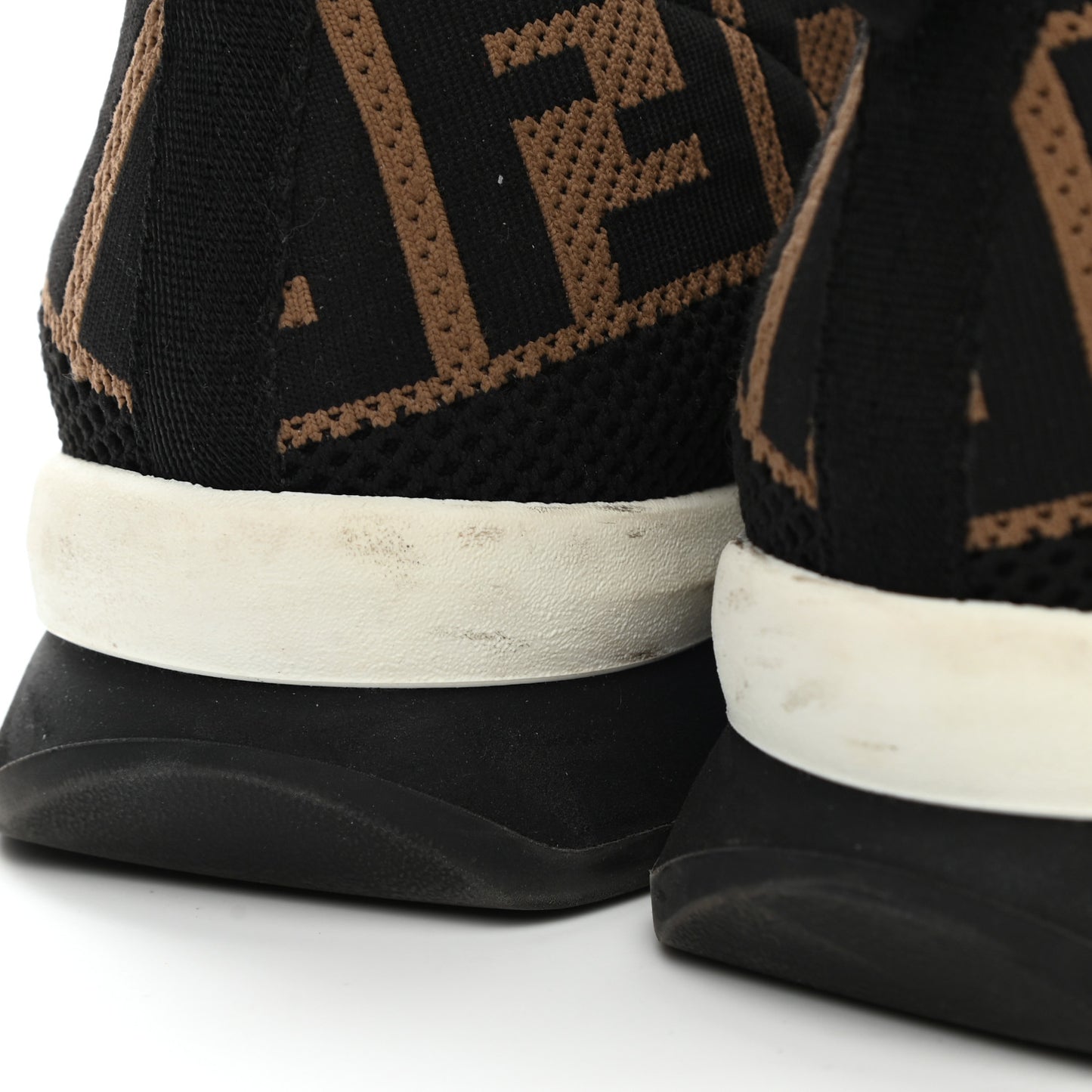 Stretch Yarn FF Stiff Band Rockoko Sneakers 38 Black White Tobacco