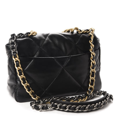 Chanel Lambskin Quilted Medium 19 Flap Black 3 of 10
