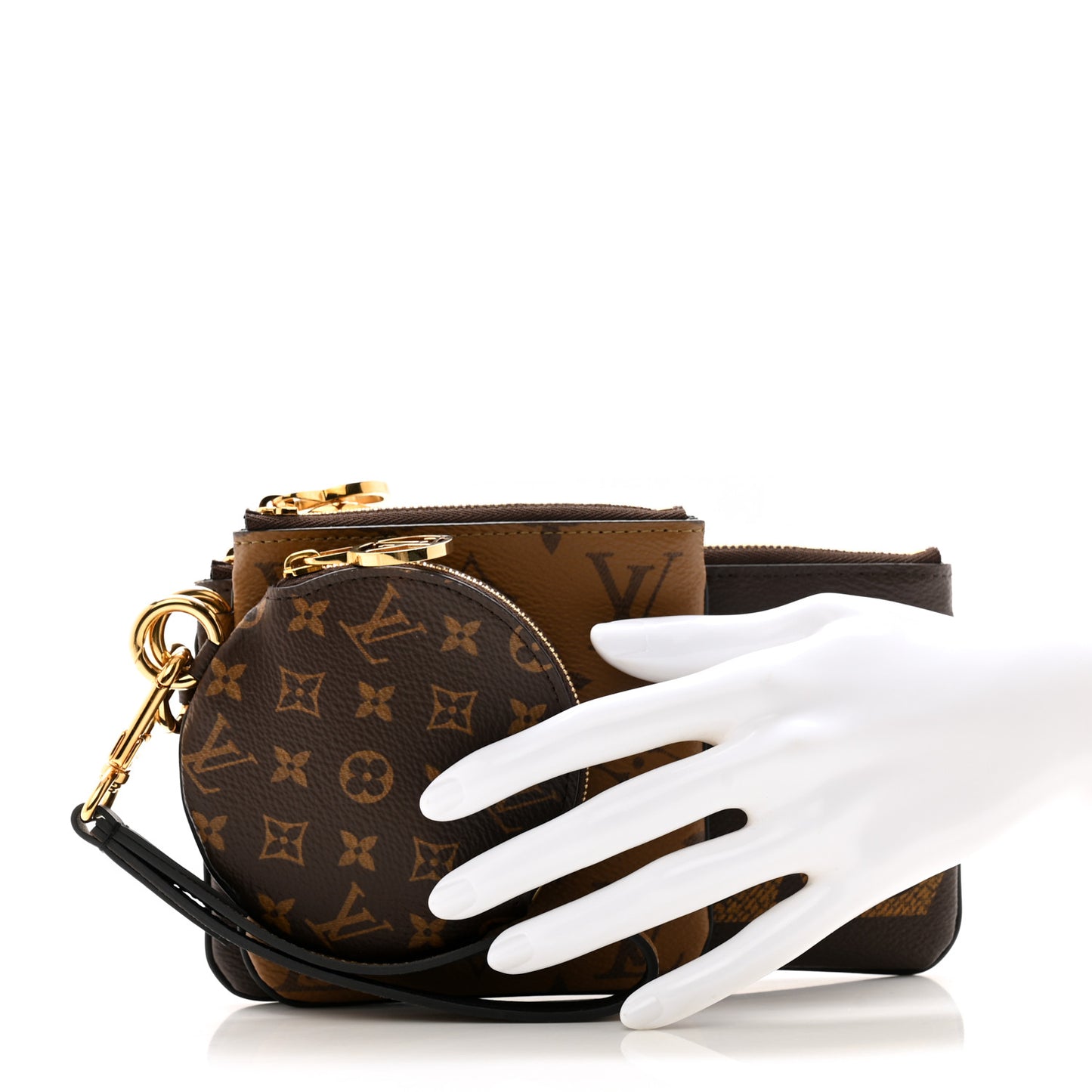 Reverse Monogram Giant Trio Pouch