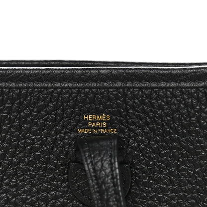Hermes Taurillon Clemence Evelyne TPM Black 6 of 10