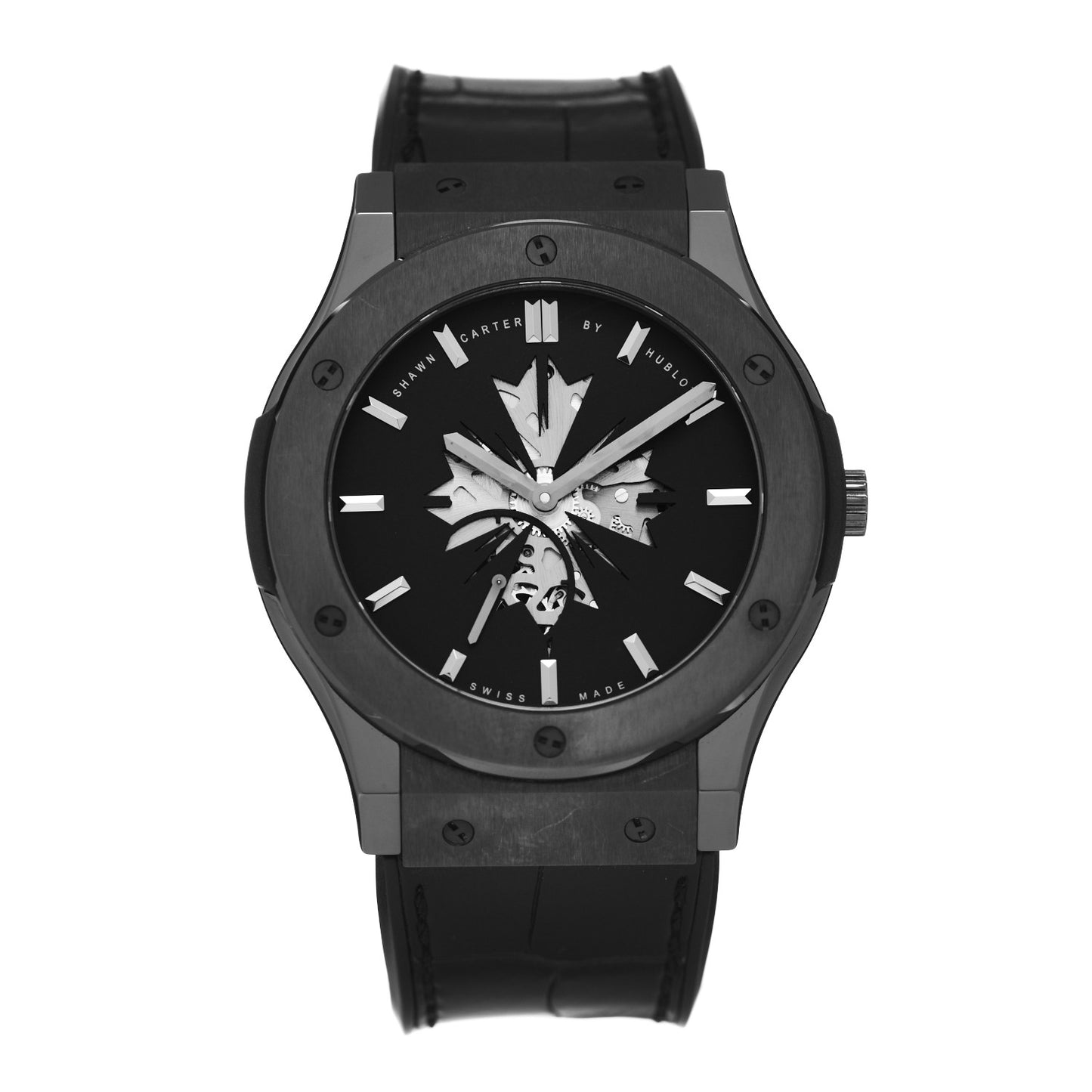 Ceramic Alligator 45mm Classic Fusion Black Magic Limited Edition "Shawn Carter" Automatic Watch Black 515.CM.1040.LR.SHC13
