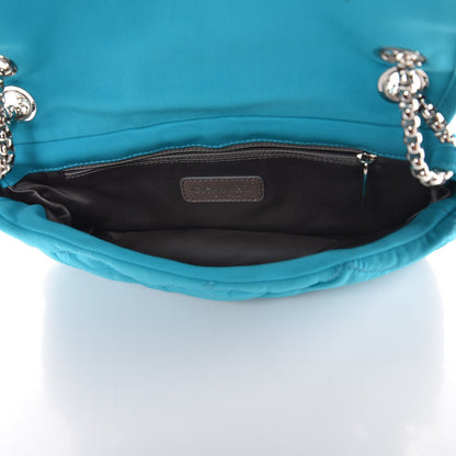 Chanel Nylon Bubble Quilt Medium Flap Turquoise 5 of 10