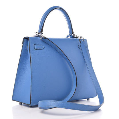 Hermes Epsom Kelly Sellier 25 Bleu Paradis 4 of 39