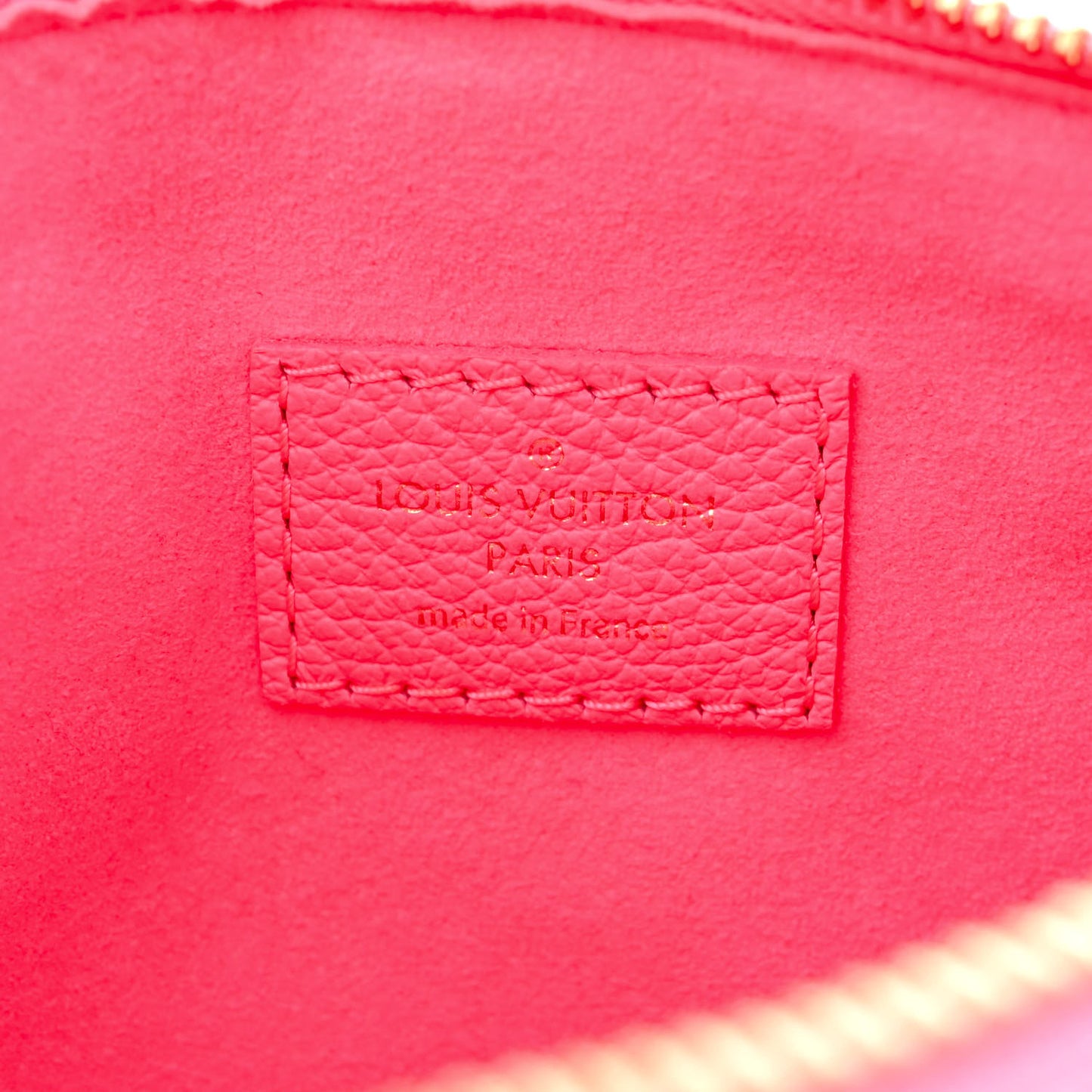 Calfskin Embossed Monogram Coussin BB Rose Fluo