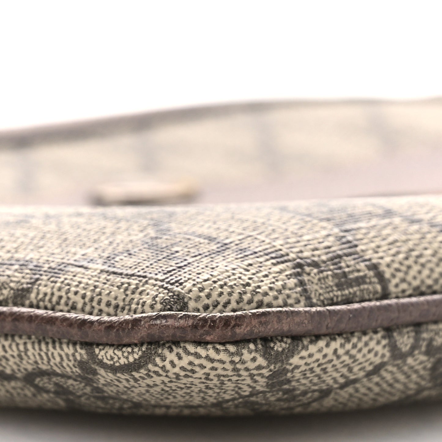GG Supreme Monogram Large Ophidia Pouch Clutch Brown