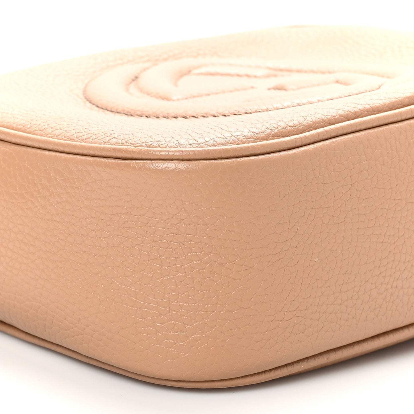 Pebbled Calfskin Small Soho Disco Bag Camelia