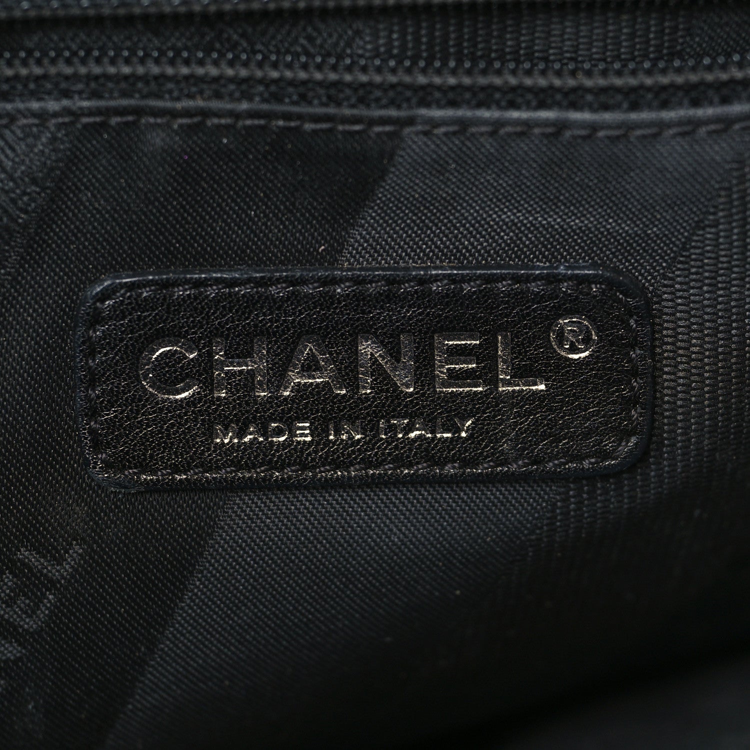Chanel Glazed Calfskin Lambskin Quilted Portobello Tote Black Grey 6 of 11