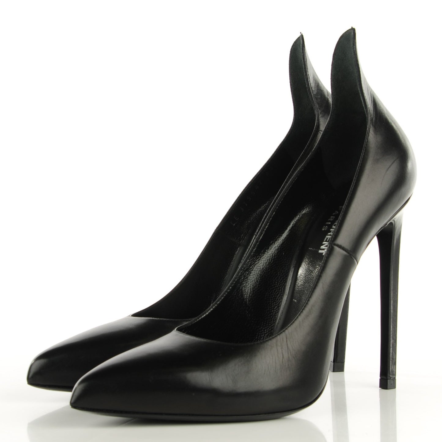 Calfskin Paris 110 Escarpin Thorn Pumps 40 Black