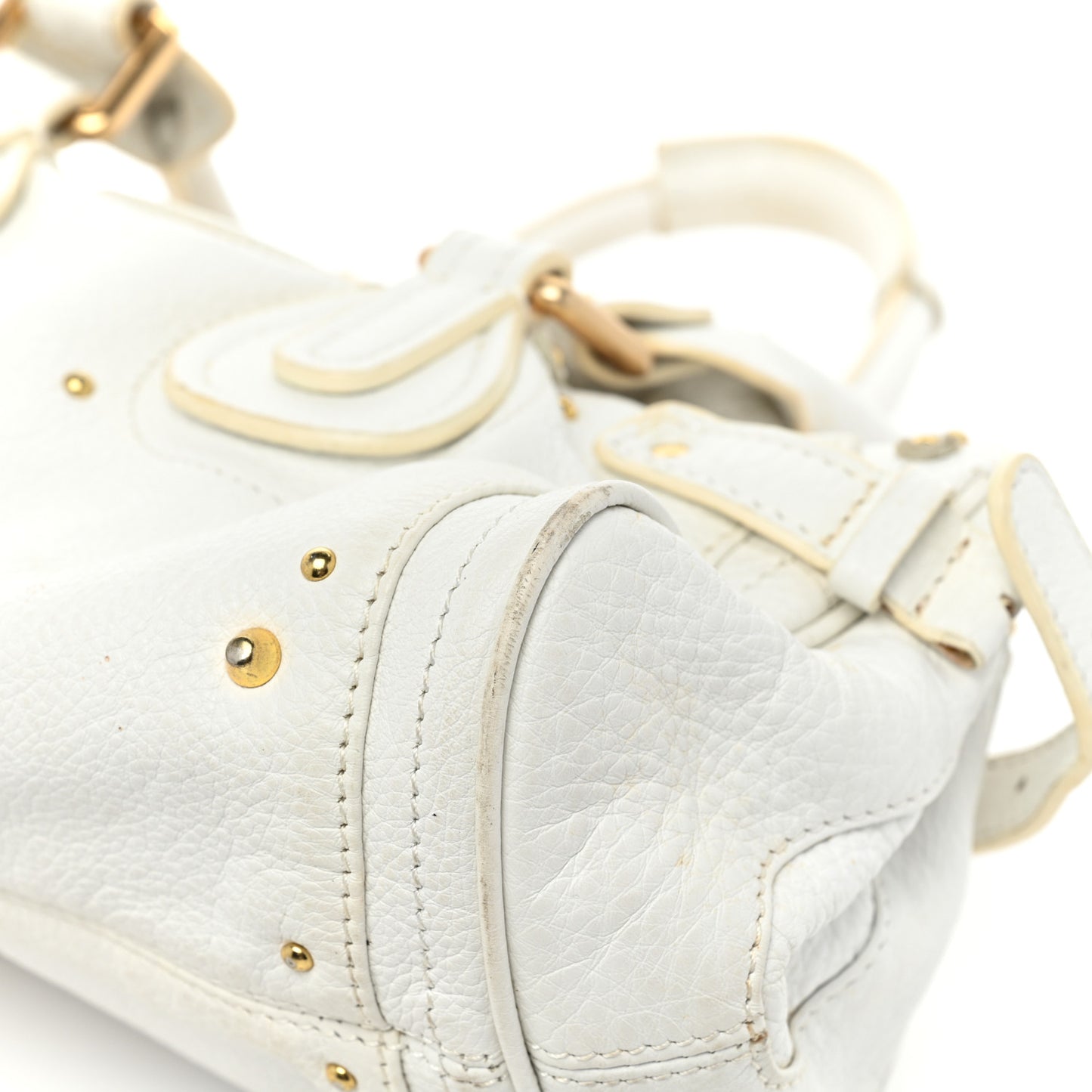 Calfskin Small Paddington Satchel White