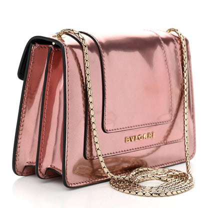 Bulgari Metallic Calfskin Mini Serpenti Forever Snake Strap Crossbody Bag Rose Quartz 3 of 9