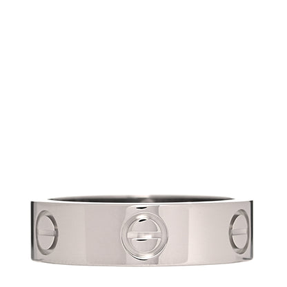 Cartier 18K White Gold 5.5mm LOVE Ring 53 6.5 6 of 8