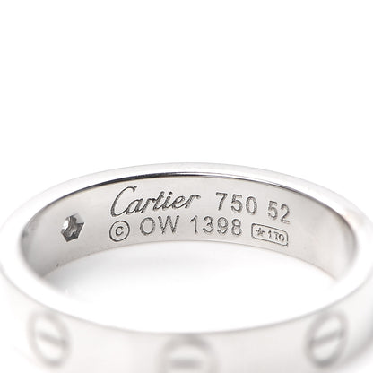 Cartier 18K White Gold Diamond 4mm LOVE Wedding Band Ring 52 6 4 of 4