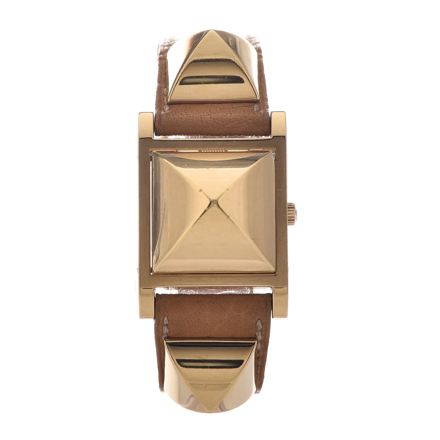 Hermes Stainless Steel Barenia 23mm Medor Quartz Watch Fauve 1 of 11