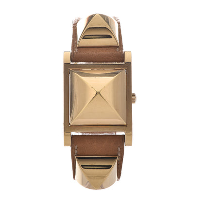 Hermes Stainless Steel Barenia 23mm Medor Quartz Watch Fauve 1 of 11