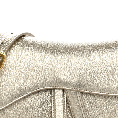Christian Dior Metallic Goatskin Saddle Bag With Strap Gold 8 of 10