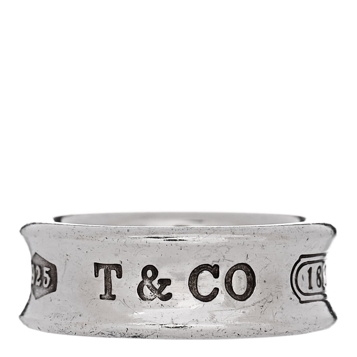 Tiffany Sterling Silver 1837 Band Ring 49 5 1 of 6