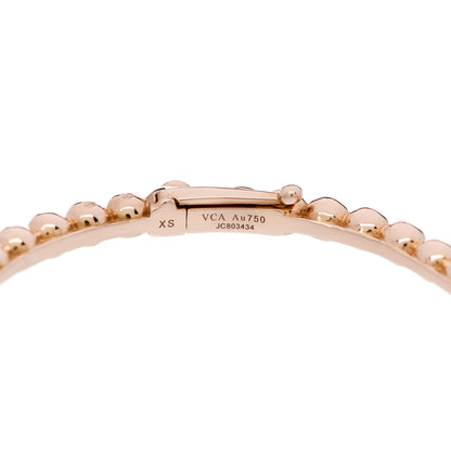 Van Cleef & Arpels 18K Rose Gold Perlee Pearls of Gold Bracelet XS 3 of 4