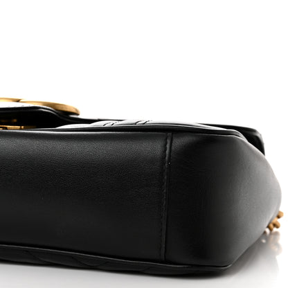 Gucci Calfskin Matelasse Small GG Marmont Shoulder Bag Black 10 of 10