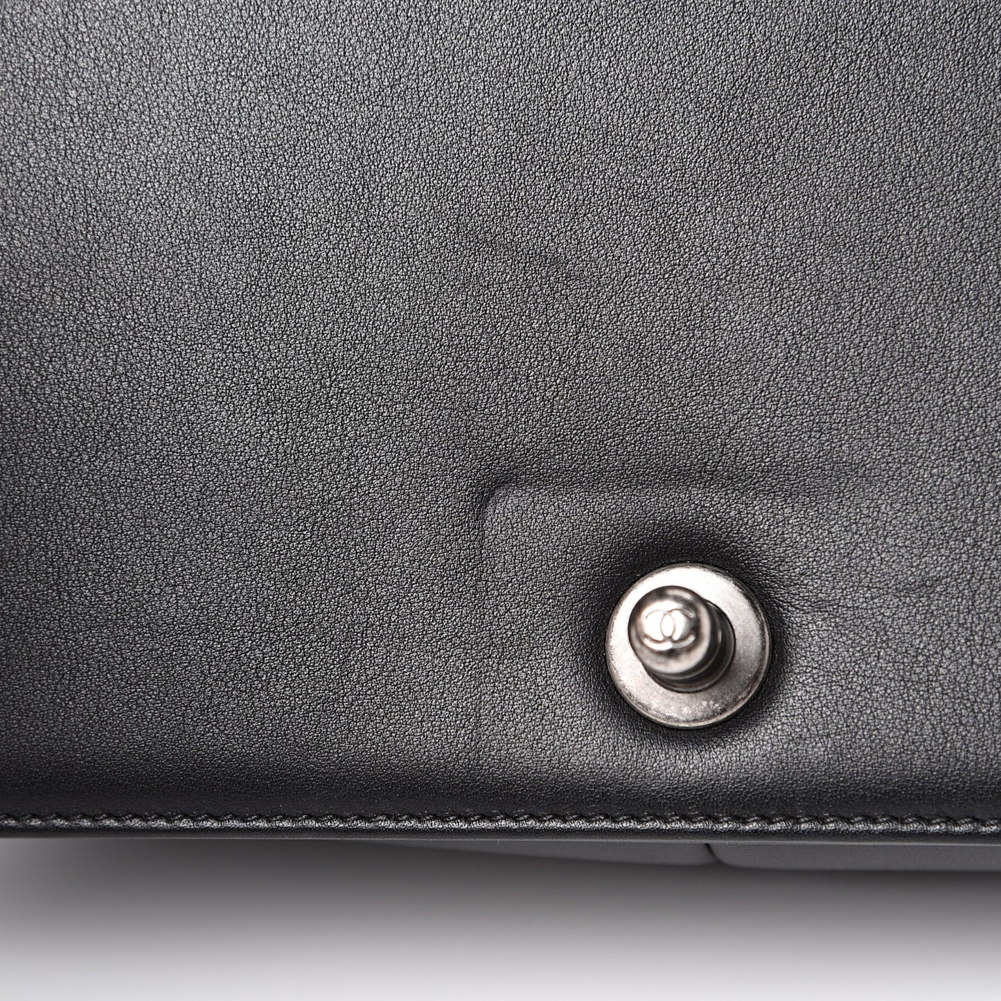 Lambskin Quilted Medium Boy Flap Black