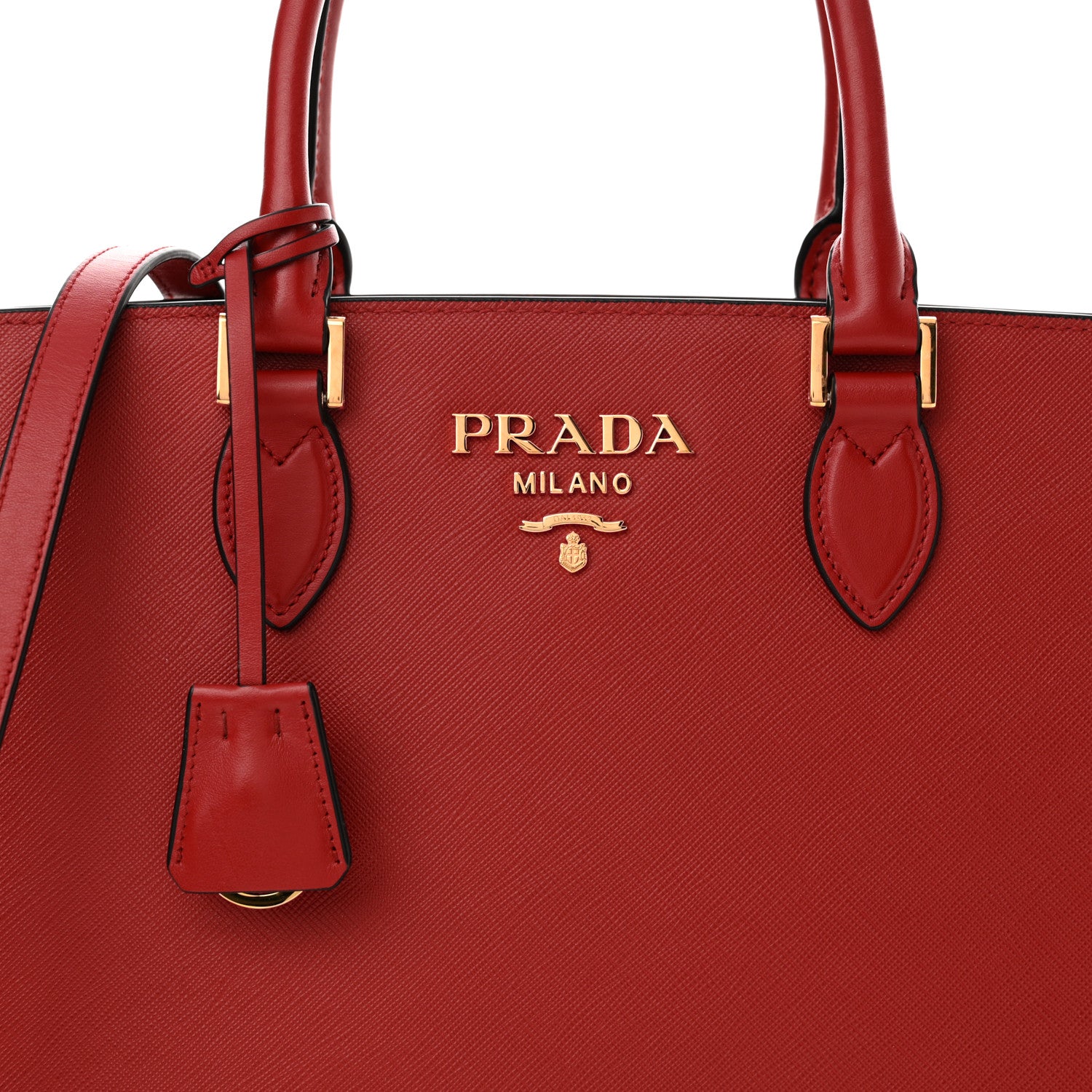 Prada Saffiano Soft Calfskin Large Tote Fuoco 8 of 10