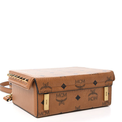 MCM Visetos Small Berlin Crossbody Cognac 4 of 13