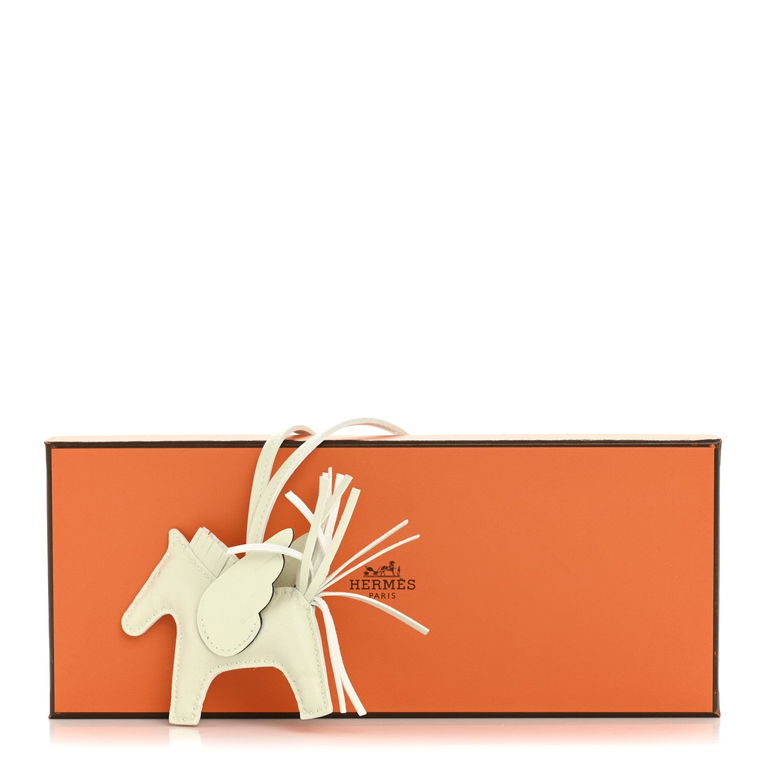 Hermes Milo Lambskin Grigri Rodeo Pegase Horse Bag Charm PM Vert Fizz 5 of 5