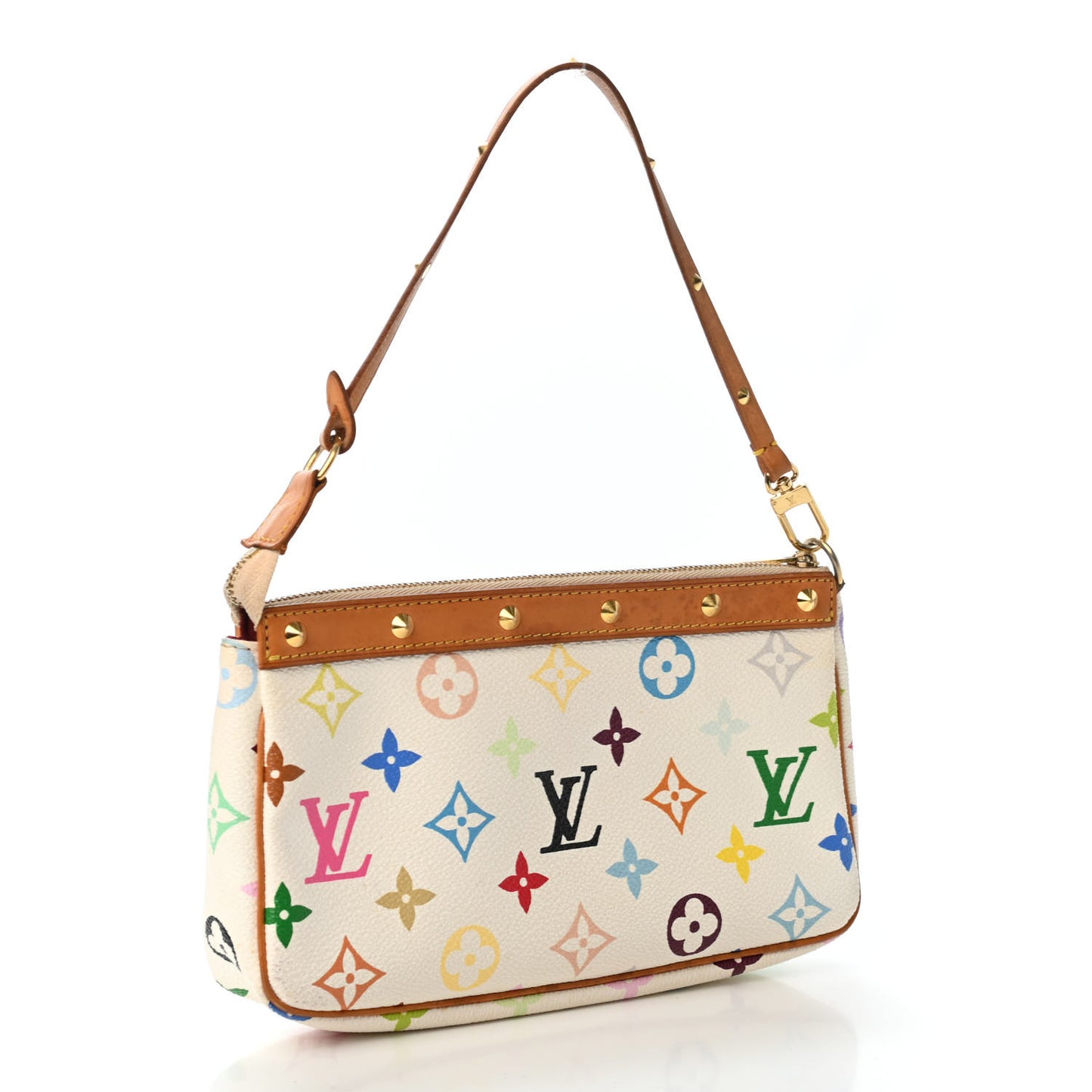 Monogram Multicolor Pochette Accessories White