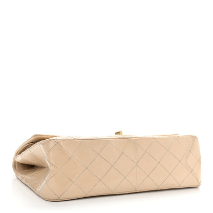 Chanel Distressed Patent Calfskin Quilted 2.55 Reissue 227 Flap Beige 4 of 14