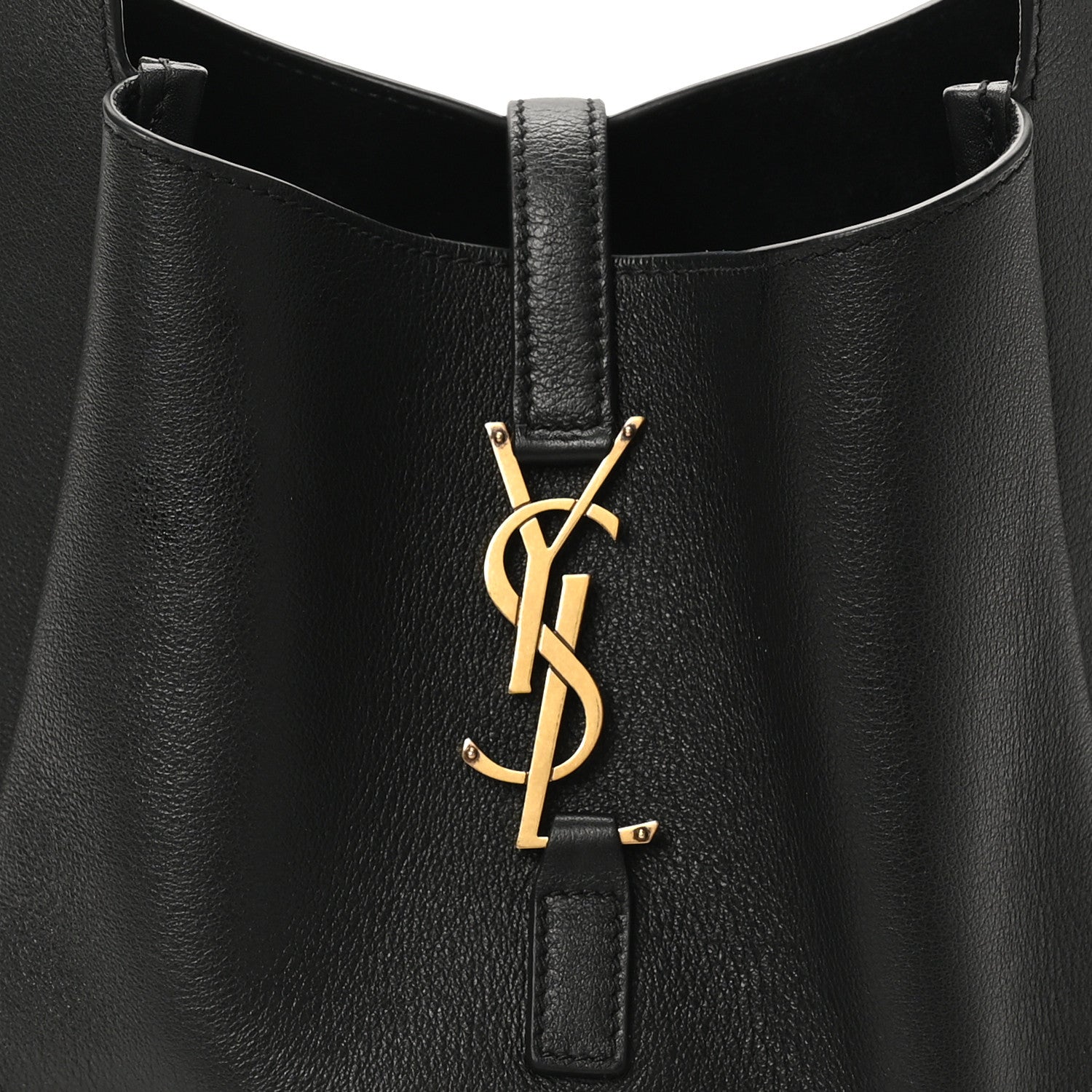 Saint Laurent Smooth Calfskin Small Le 5 A 7 Soft Hobo Black 7 of 10