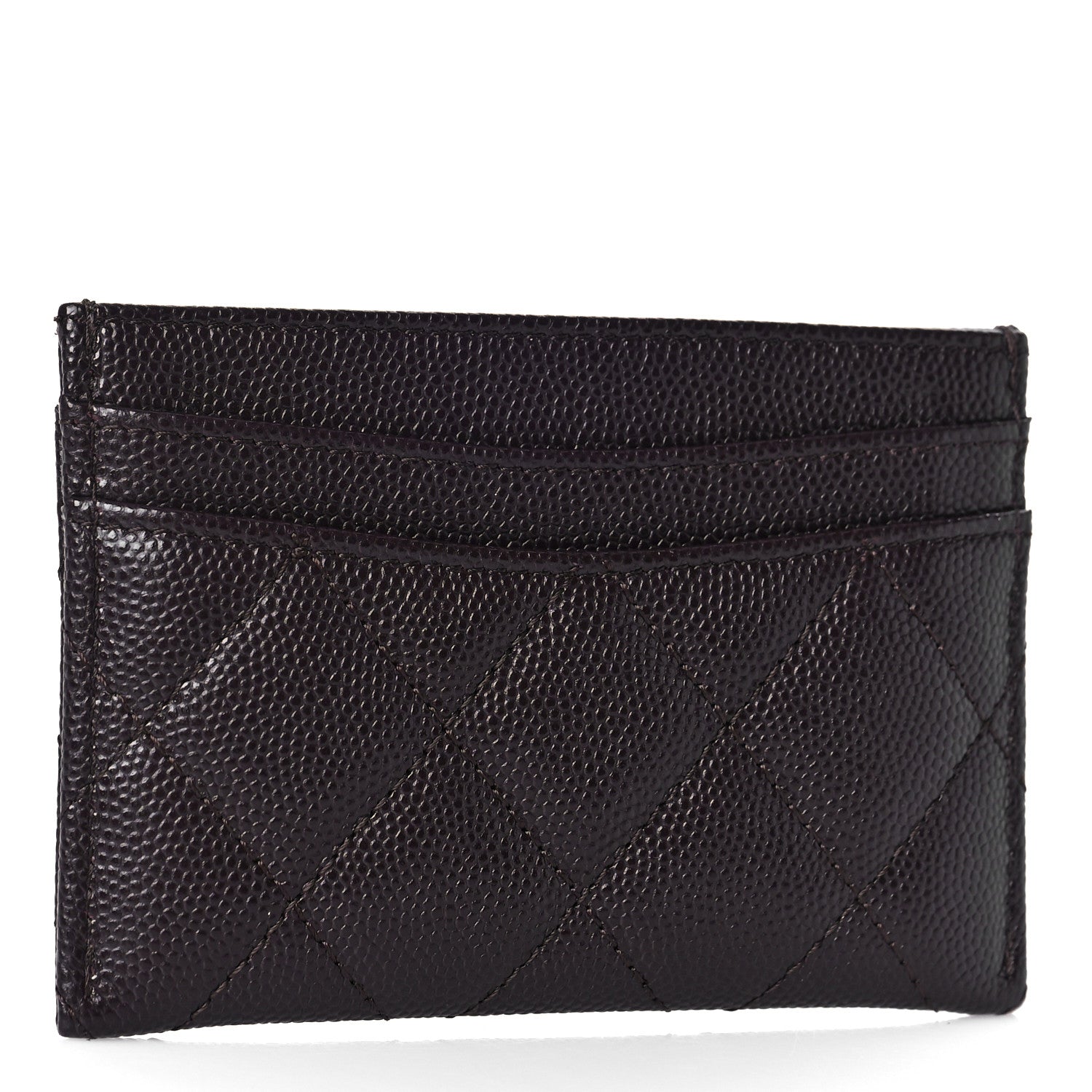 Chanel Caviar Quilted Card Holder Dark Brown 3 of 10