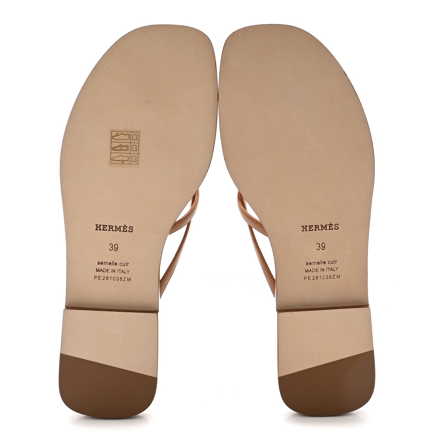 Hermes Calfskin Miss Sandals 39 Naturel 6 of 9