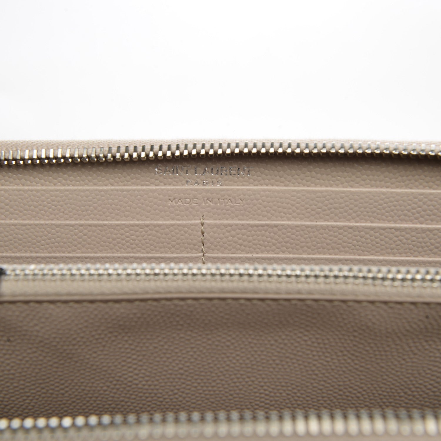 Saint Laurent Grain De Poudre Matelasse Chevron Monogram Zip Around Wallet Rose Poudre 6 of 6