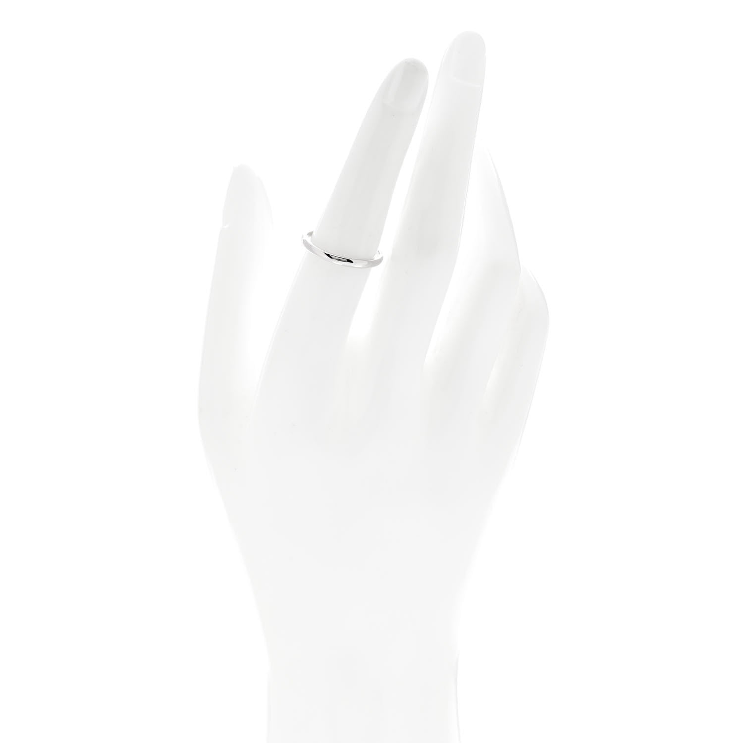 Van Cleef & Arpels Platinum 2mm Tendrement Wedding Band Ring 54 6.75 2 of 5