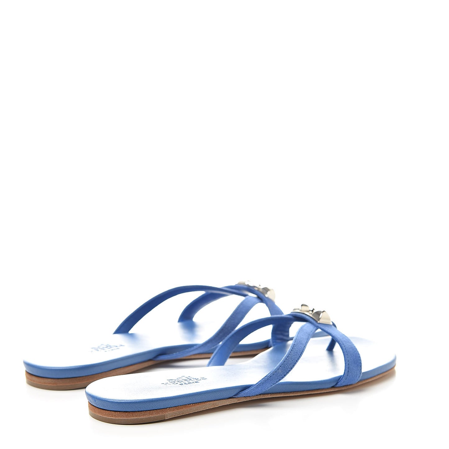 Suede Nappa Corfou Sandals 37 Bleu
