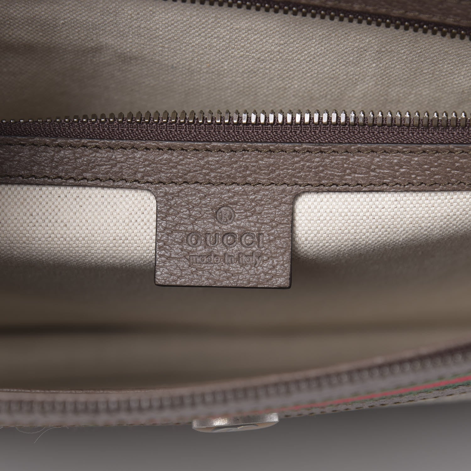 Gucci GG Supreme Monogram Textured Calfskin Web Ophidia Documents Holder Beige Ebony New Acero 6 of 7