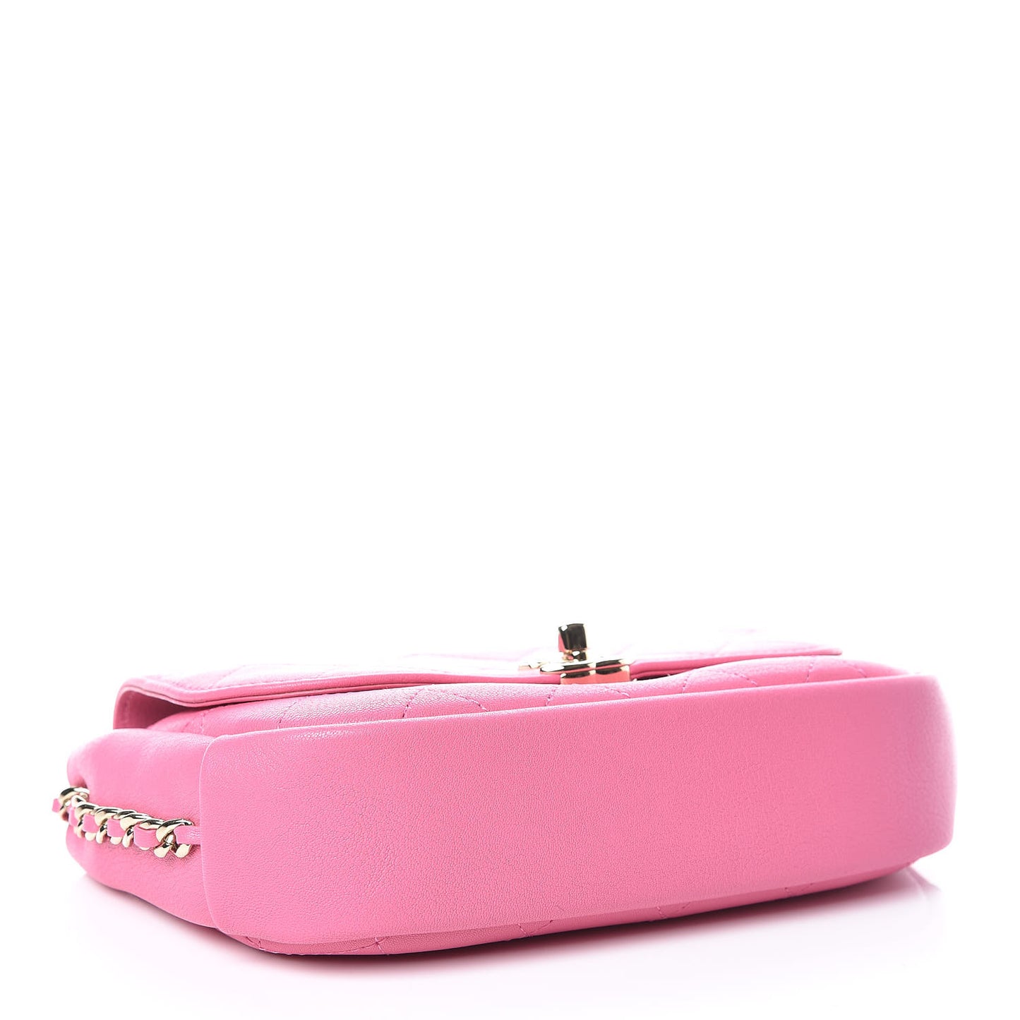Lambskin Stitched CC Day Flap Bag Pink