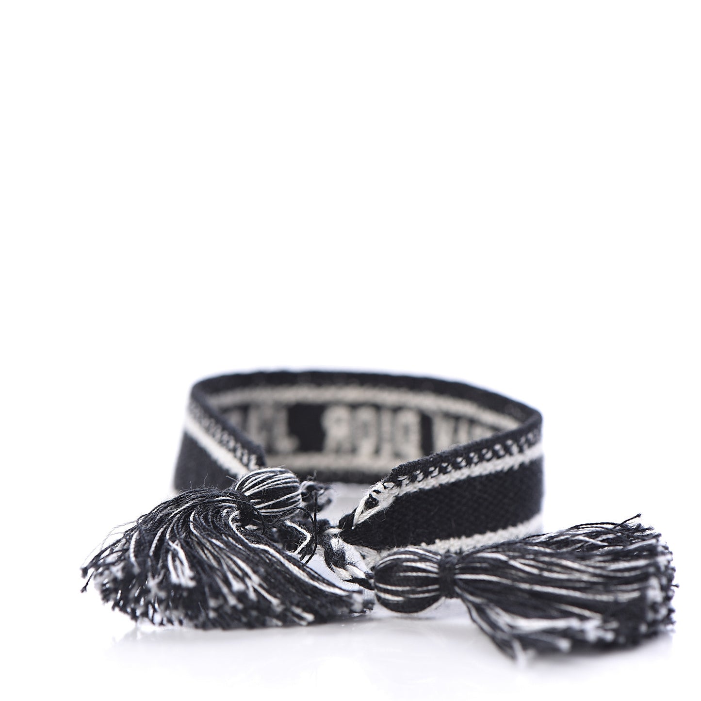 Woven Cotton J'Adior Friendship Bracelet Black