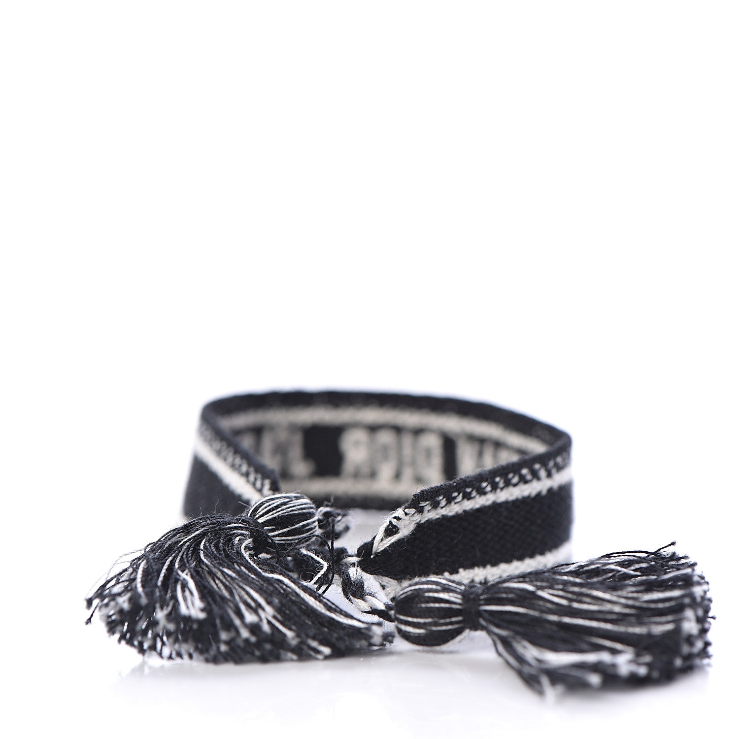 Christian Dior Woven Cotton J'Adior Friendship Bracelet Black 3 of 4