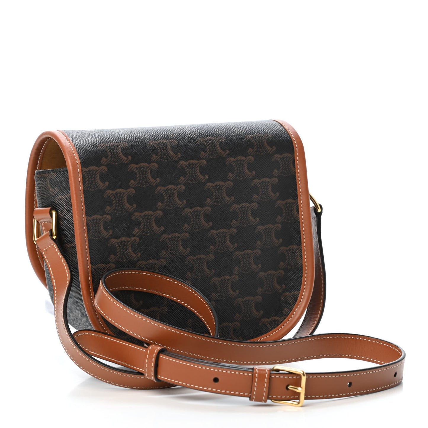 Triomphe Canvas Medium Folco Bag Tan